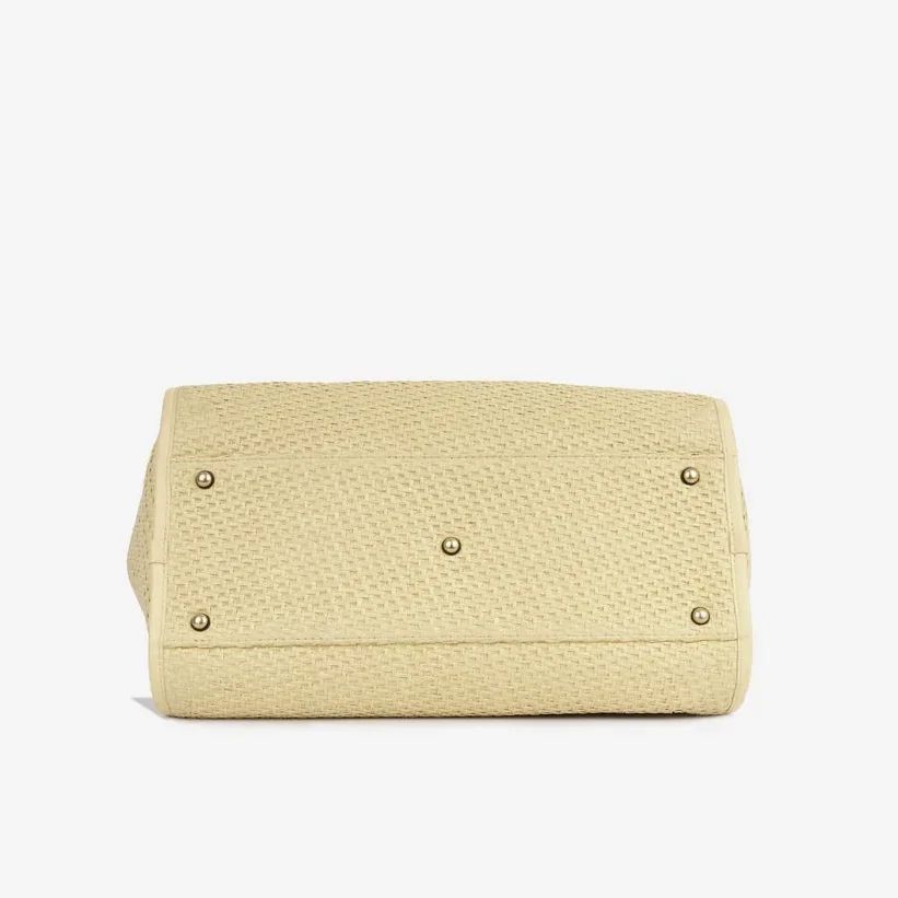 Chanel Deauville Large Tote Bag in Beige Raffia Gold Hardware