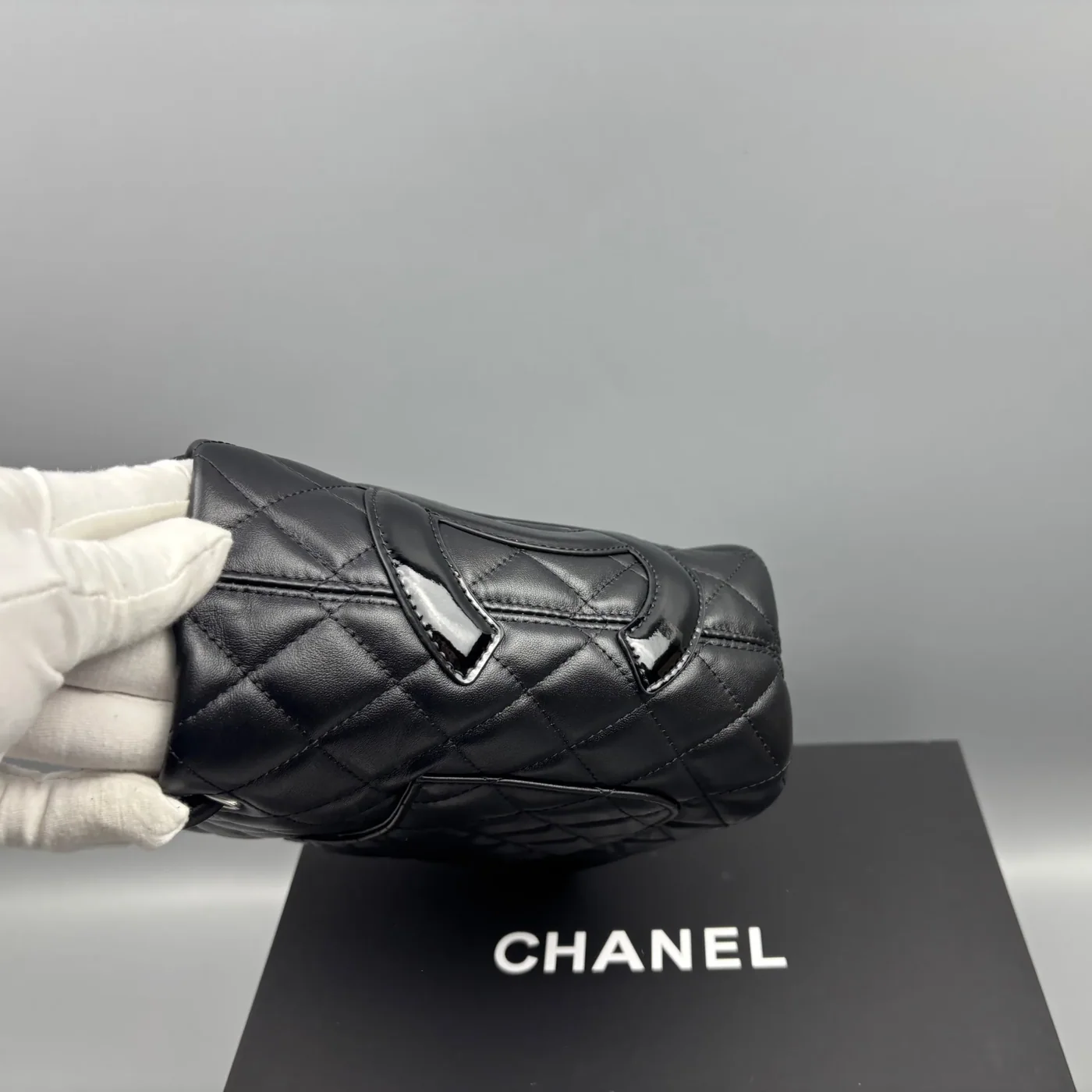 Chanel Cambon Ligne Small Bucket Bag in Black Silver Hardware
