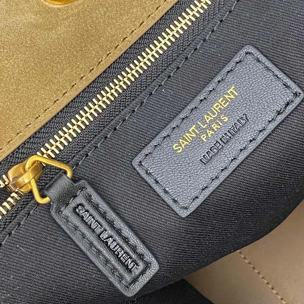 Saint Laurent YSL Jamie Shopping in Suede for Women in Brown