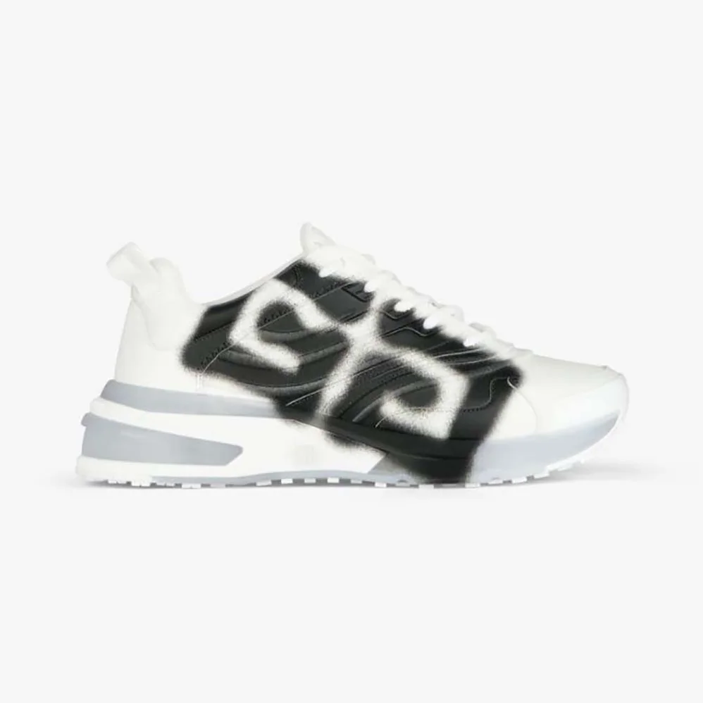 Givenchy Giv 1 Sneakers in Leather with Tag Effect Print for Men in White