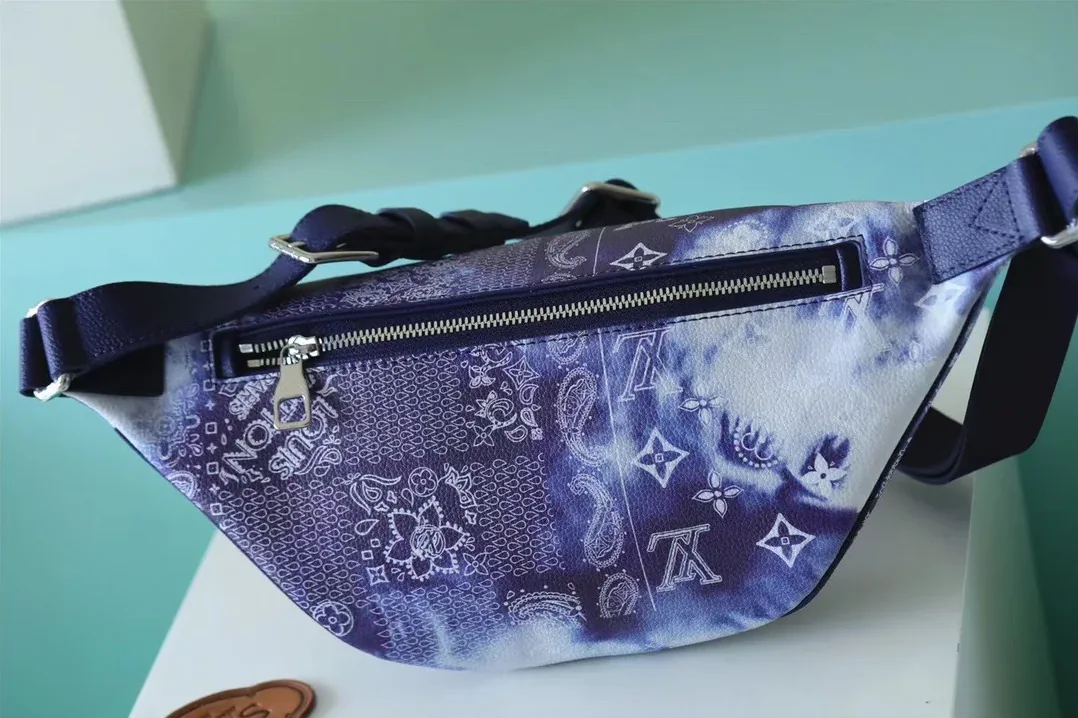 Louis Vuitton Discovery Bumbag PM in Monogram Blue Silver Hardware Louis Vuitton Discovery Bumbag PM in Monogram Blue Silver Hardware