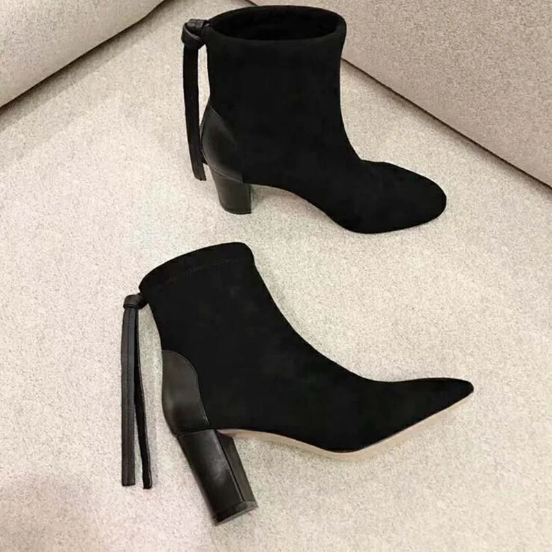 Stuart Weitzman Shoes The Wolfe Bootie 85mm Heel for Women in Black