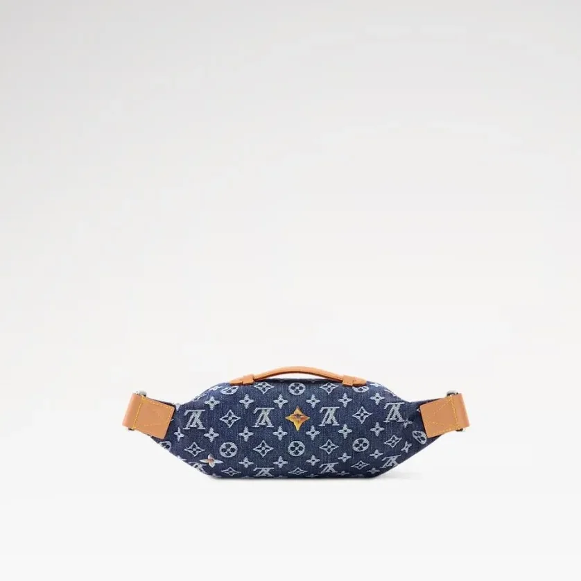 Louis Vuitton Rush Bumbag / Blue Monogram Flowers Denim Silver Hardware