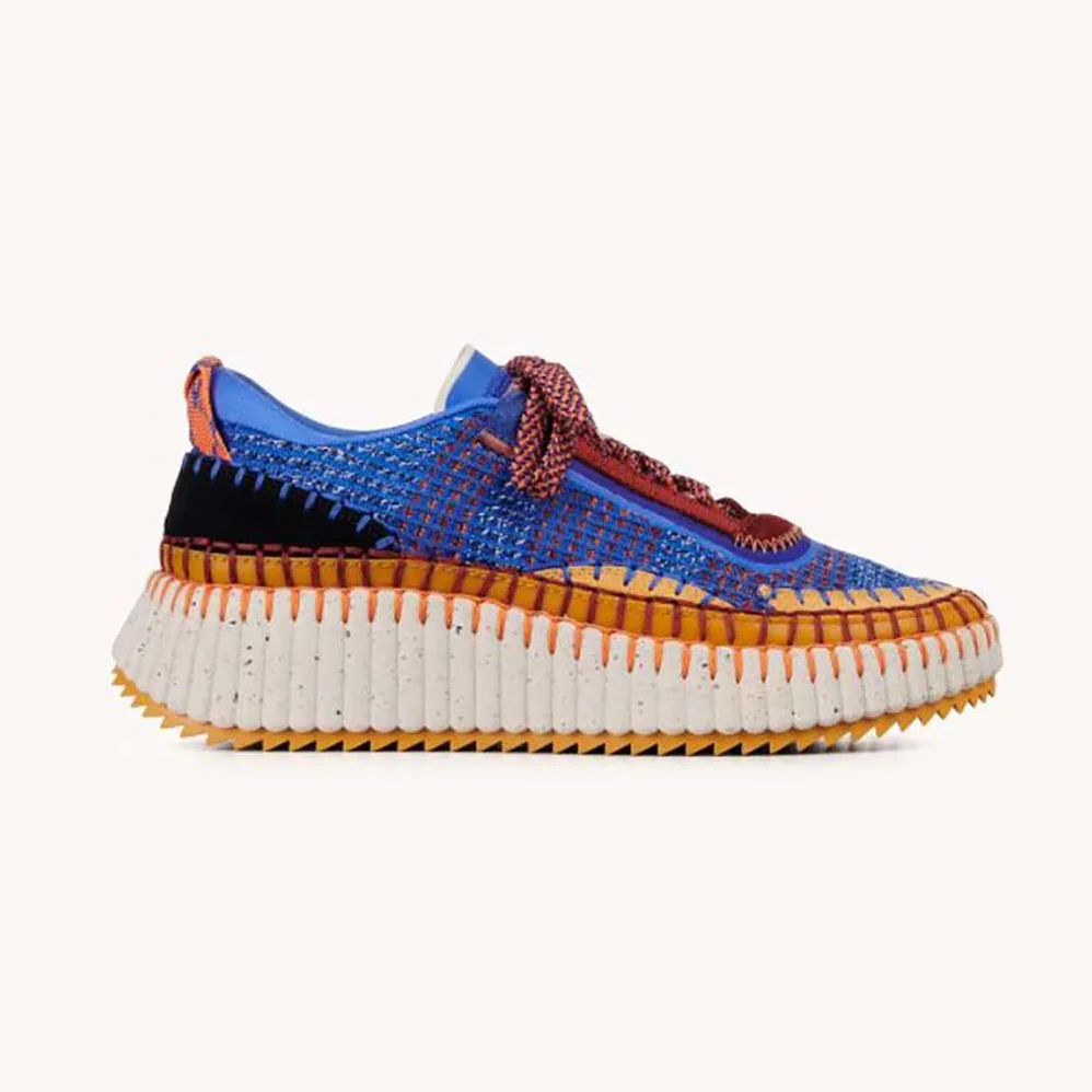 Chloe Nama Sneaker in Recycled Mesh for Women in Blue