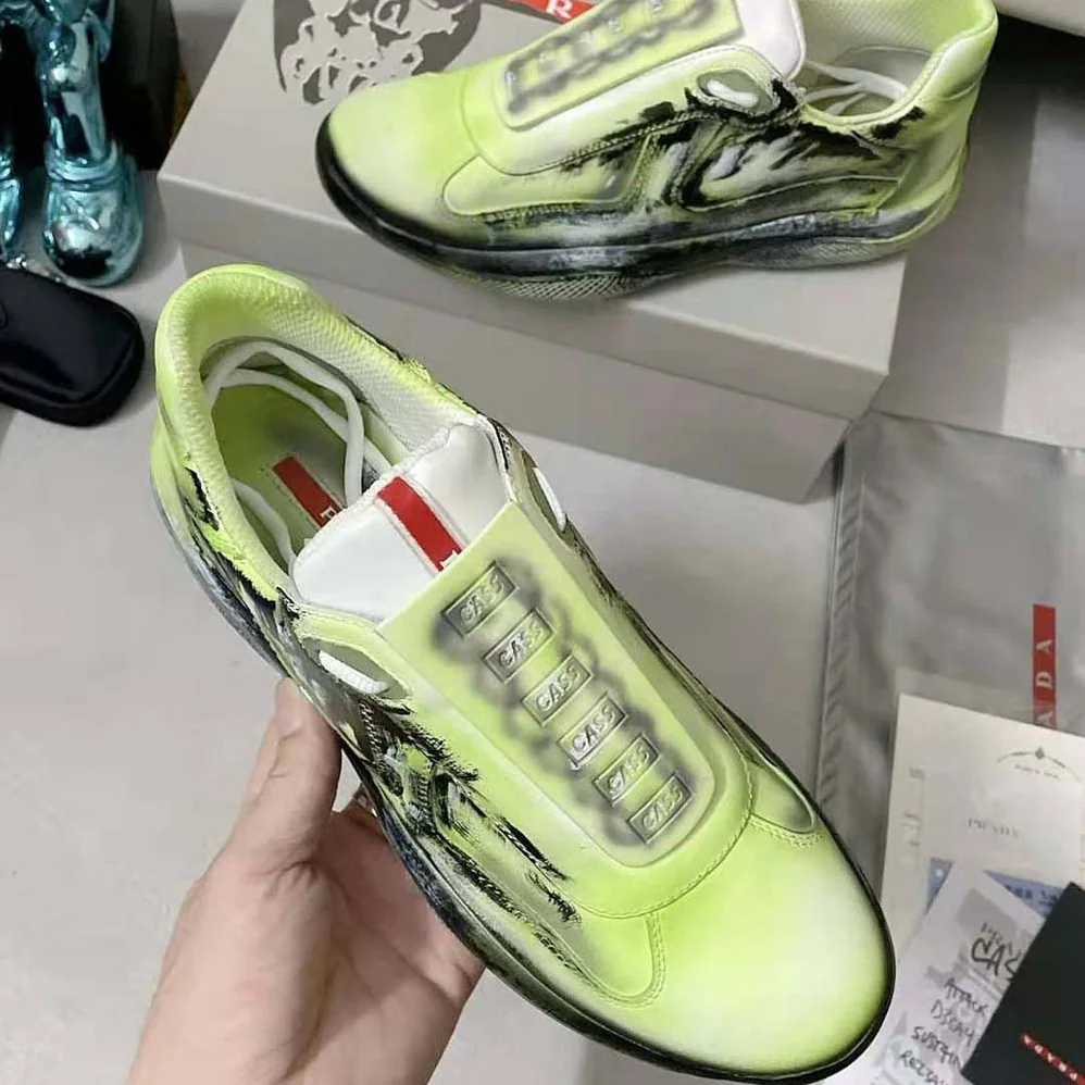 Prada Cass x Prada Americas Cup D3cay Sneakers for Unisex in Green Prada Cass x Prada Americas Cup D3cay Sneakers for Unisex in Green