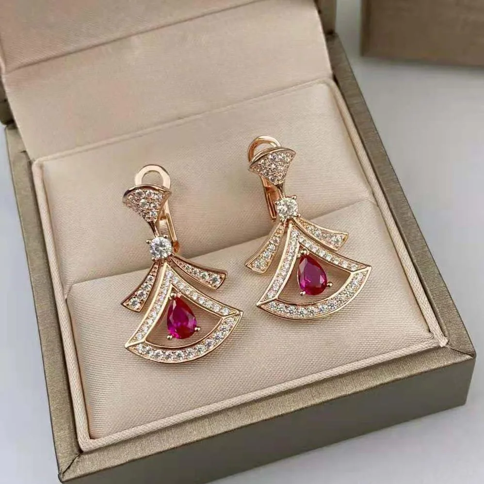 Bvlgari DIVAS' DREAM 18 KT Rose Gold Openwork Earrings for Women