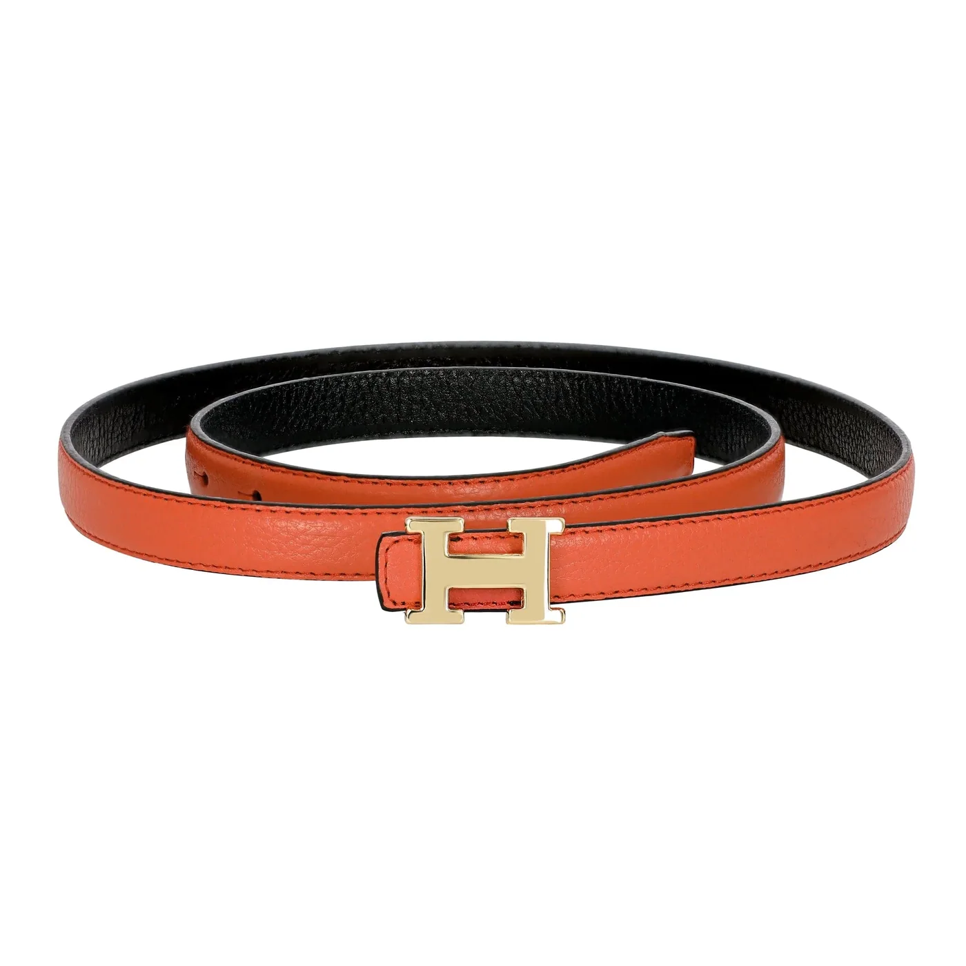 Reversible Buckle Amazing Belt Orange&Black