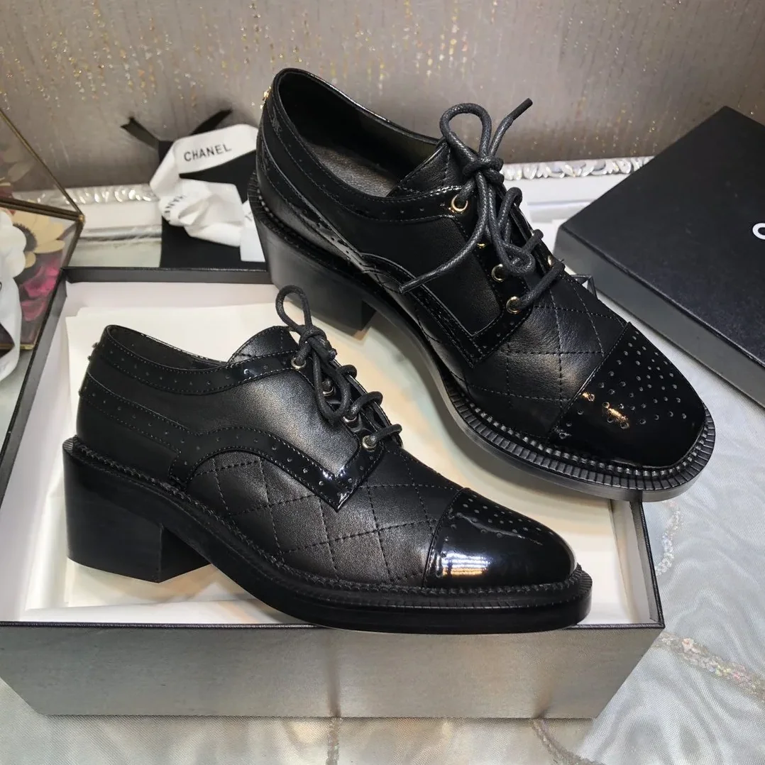 Chanel Laced Shoes Black for Women Chanel Laced Shoes Black for Women