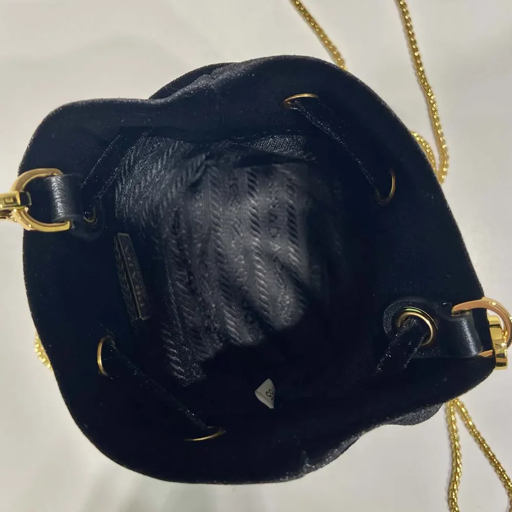 Prada Velvet Mini Pouch for Women in Black Prada Velvet Mini Pouch for Women in Black