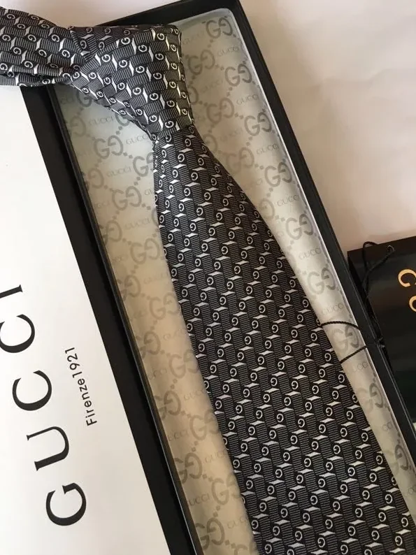 Gucci G Silk Jacquard Tie Dark Grey GG for Men Gucci G Silk Jacquard Tie Dark Grey GG for Men