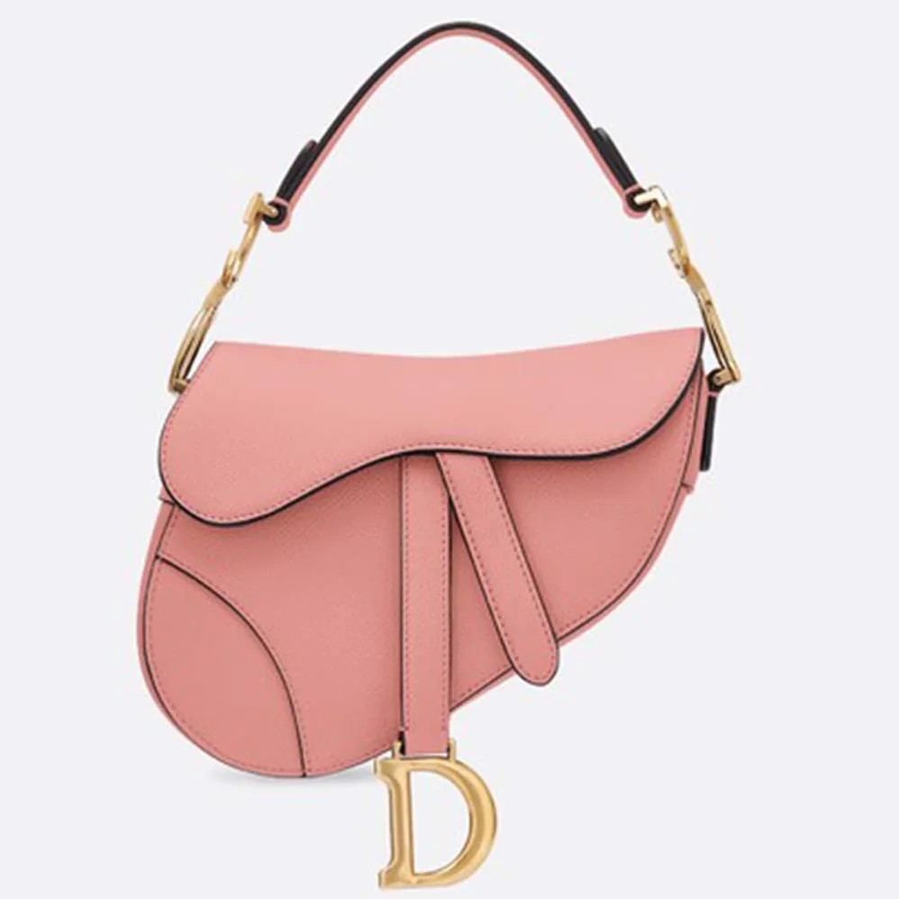 Dior Mini Saddle Bag in Calfskin for Women in Pink
