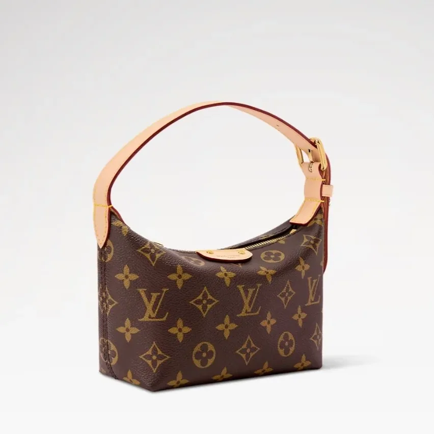Louis Vuitton Pochette Hills Shoulder Bag / Brown Monogram Canvas Gold Hardware