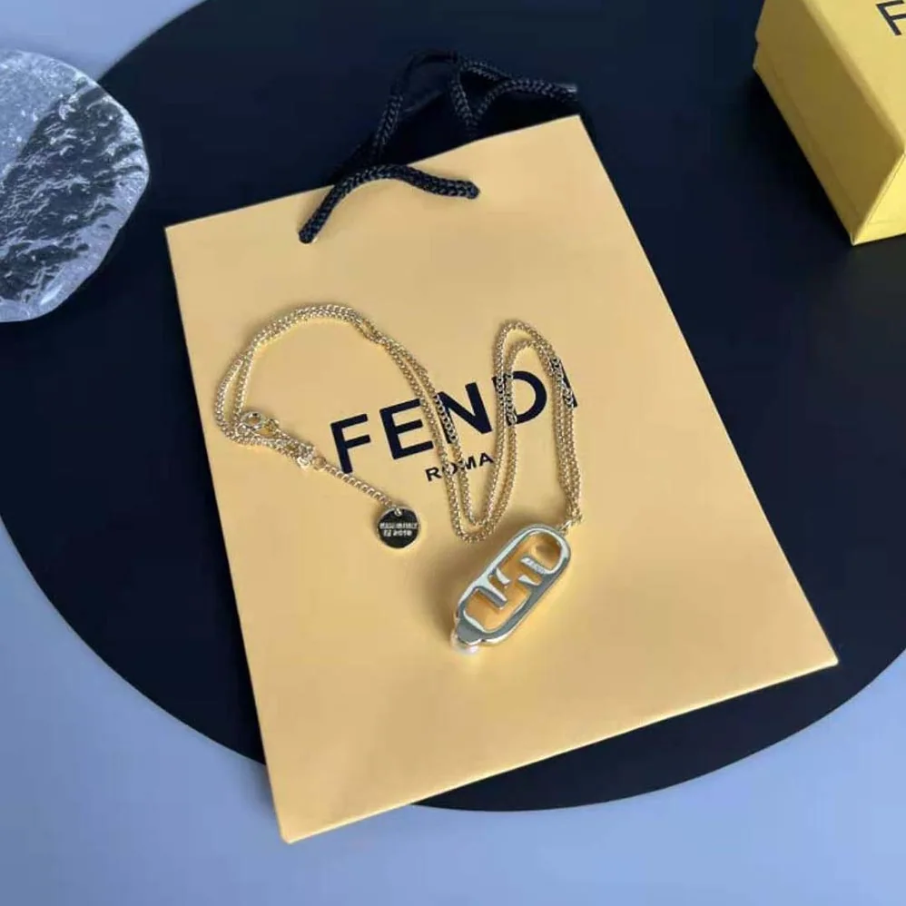 Fendi O'Lock Necklace Gold for Women in colored Necklace Fendi O'Lock Necklace Gold for Women in colored Necklace