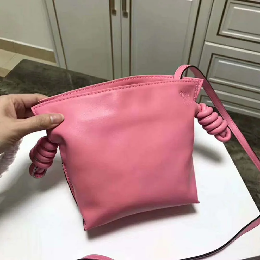Loewe Flamenco Knot Mini Bag in Nappa Leather for Women in Pink