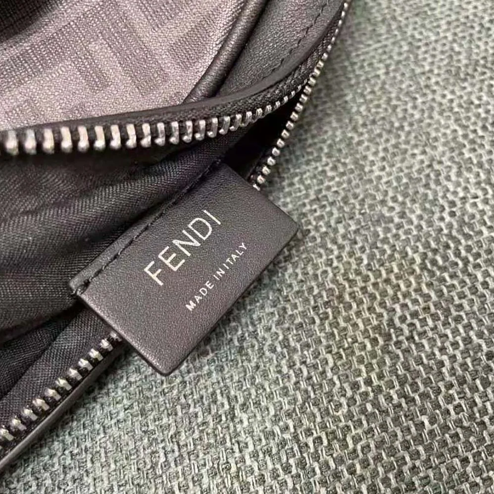 Fendi Camera Case Black FF Fabric Bag for Men