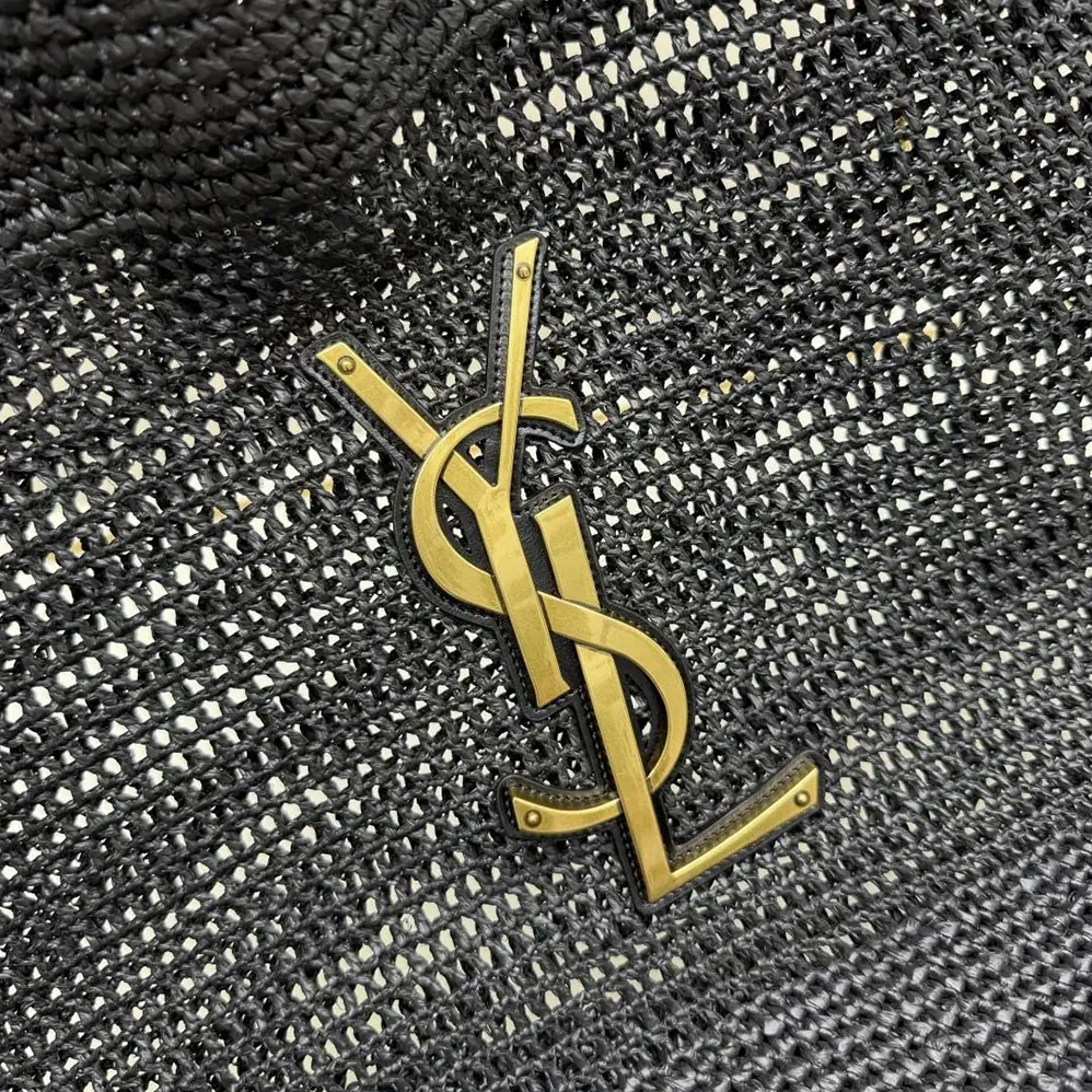 Saint Laurent YSL Icare In Raffia Black for Women Saint Laurent YSL Icare In Raffia Black for Women