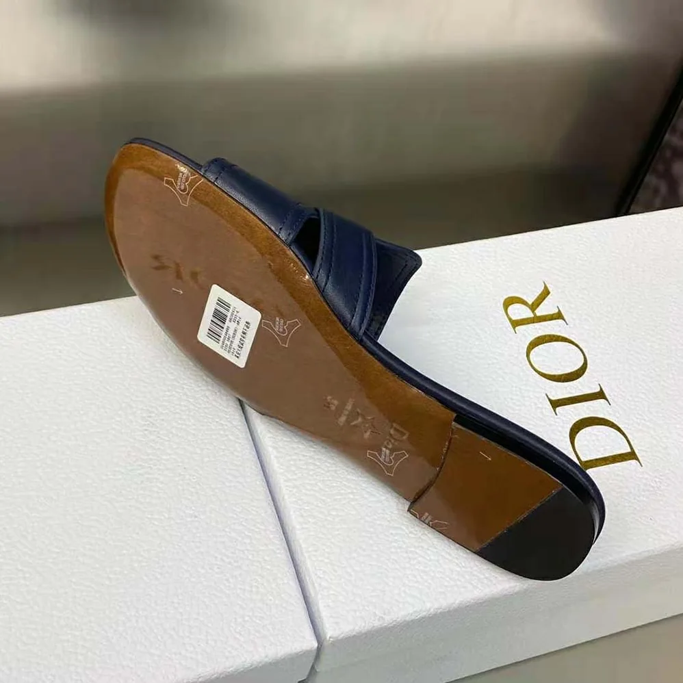 Dior 30 Montaigne Slide Black Calfskin for Women Dior 30 Montaigne Slide Black Calfskin for Women