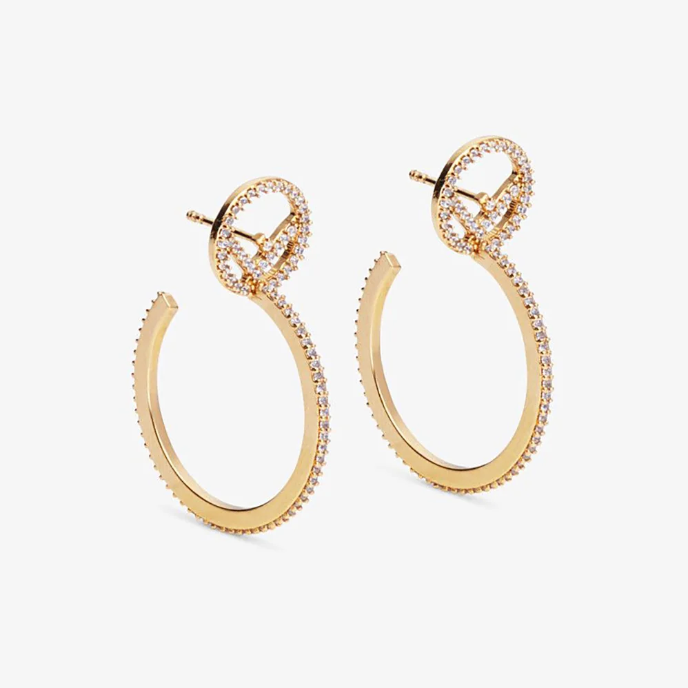 Fendi F is Fendi Earring Gold for Women in color Fendi F is Fendi Earring Gold for Women in color