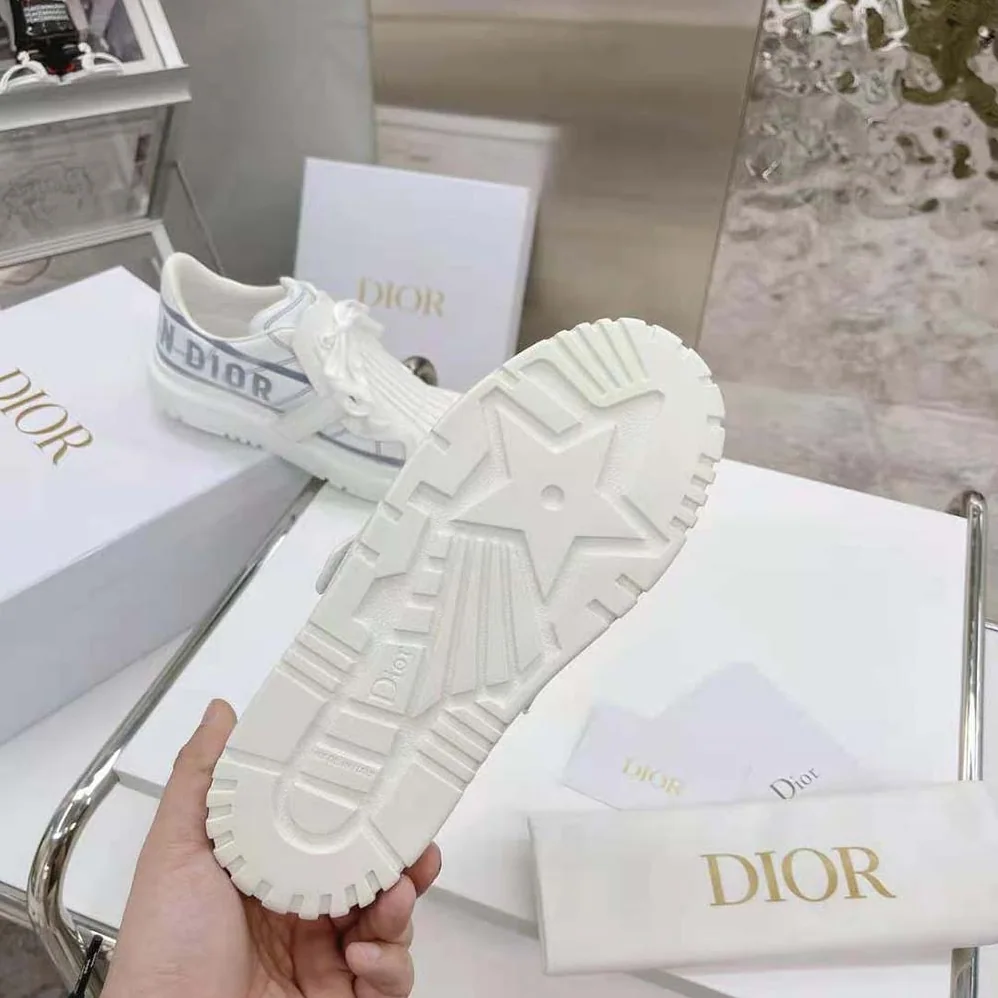 Dior Dior-id Sneaker White and French Blue Technical Fabric for Women Dior Dior-id Sneaker White and French Blue Technical Fabric for Women
