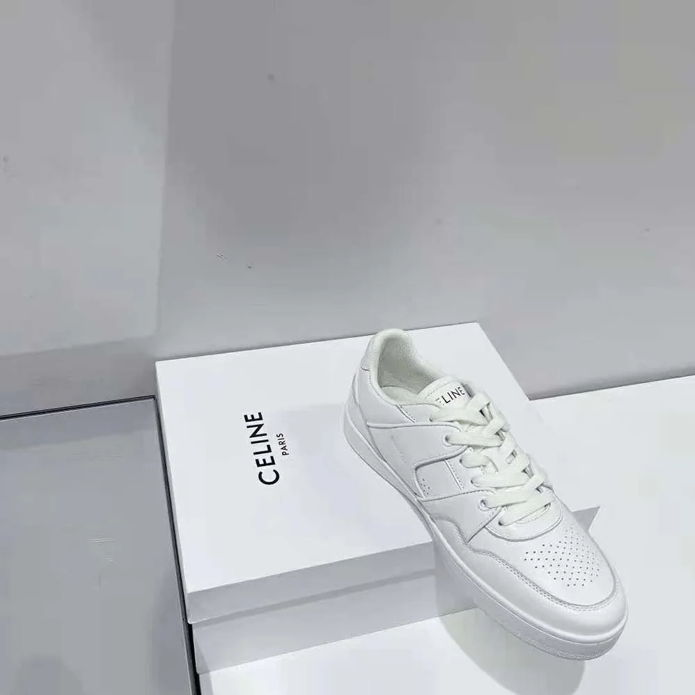 Celine CT-04 Low Lace-Up Sneaker in Calfskin for Unisex in White
