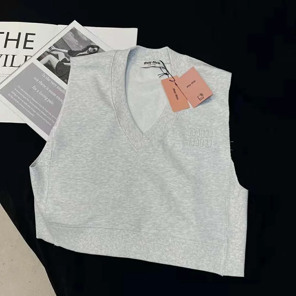 Miu Miu Embroidered Cotton Fleece Sweatshirt for Women