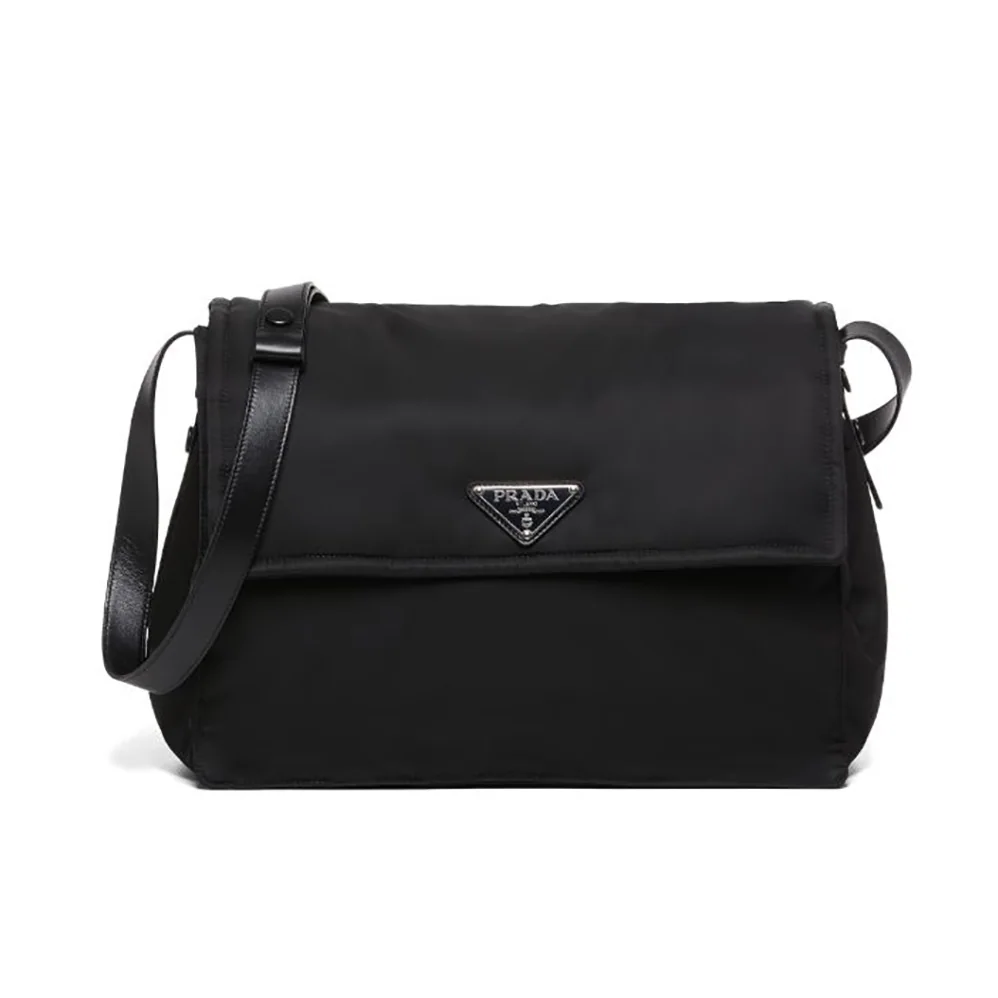 Prada Re-Nylon Large Padded Shoulder Bag for Women in Black Prada Re-Nylon Large Padded Shoulder Bag for Women in Black
