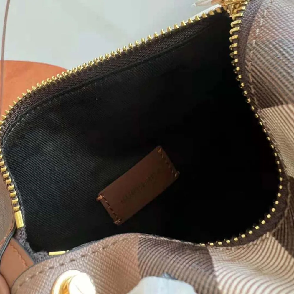Burberry Mini Check Bowling Bag for Women in Black