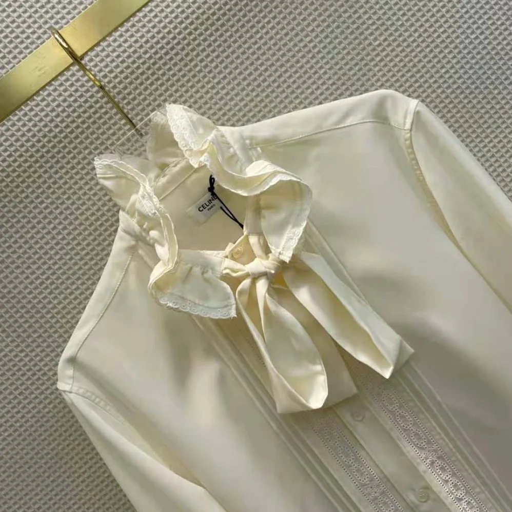 Celine Loose Shirt in Broderie Anglaise for Women Celine Loose Shirt in Broderie Anglaise for Women
