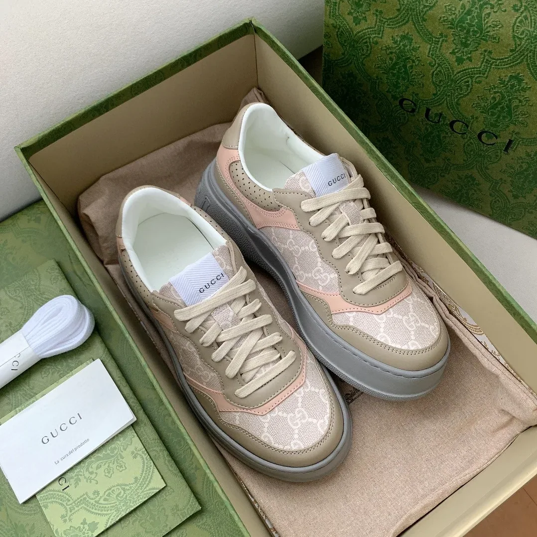 Gucci GG Sneaker White And Beige Supreme for Men Gucci GG Sneaker White And Beige Supreme for Men