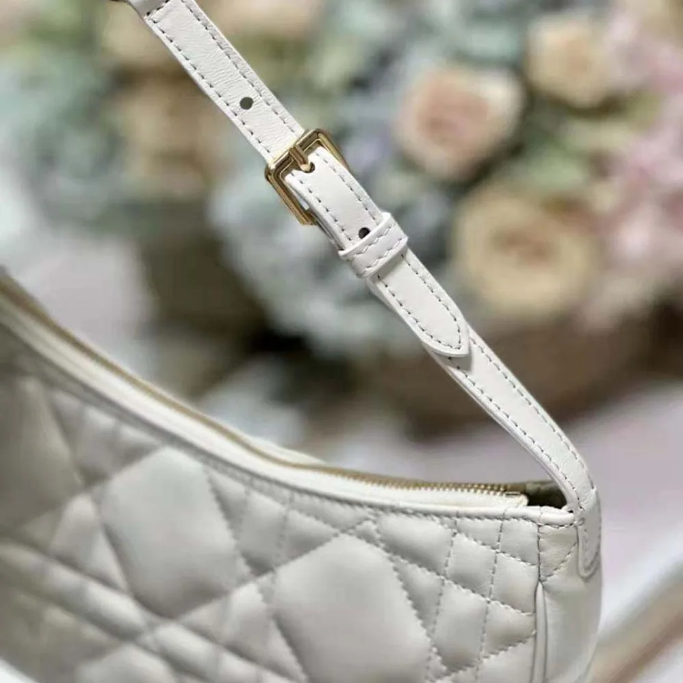 Dior CD Lounge Bag Latte Supple Macrocannage Lambskin for Women Dior CD Lounge Bag Latte Supple Macrocannage Lambskin for Women