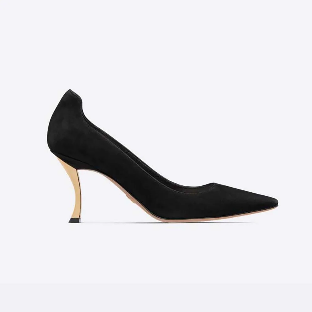 Dior D-Fame Pump Black Suede Calfskin for Women