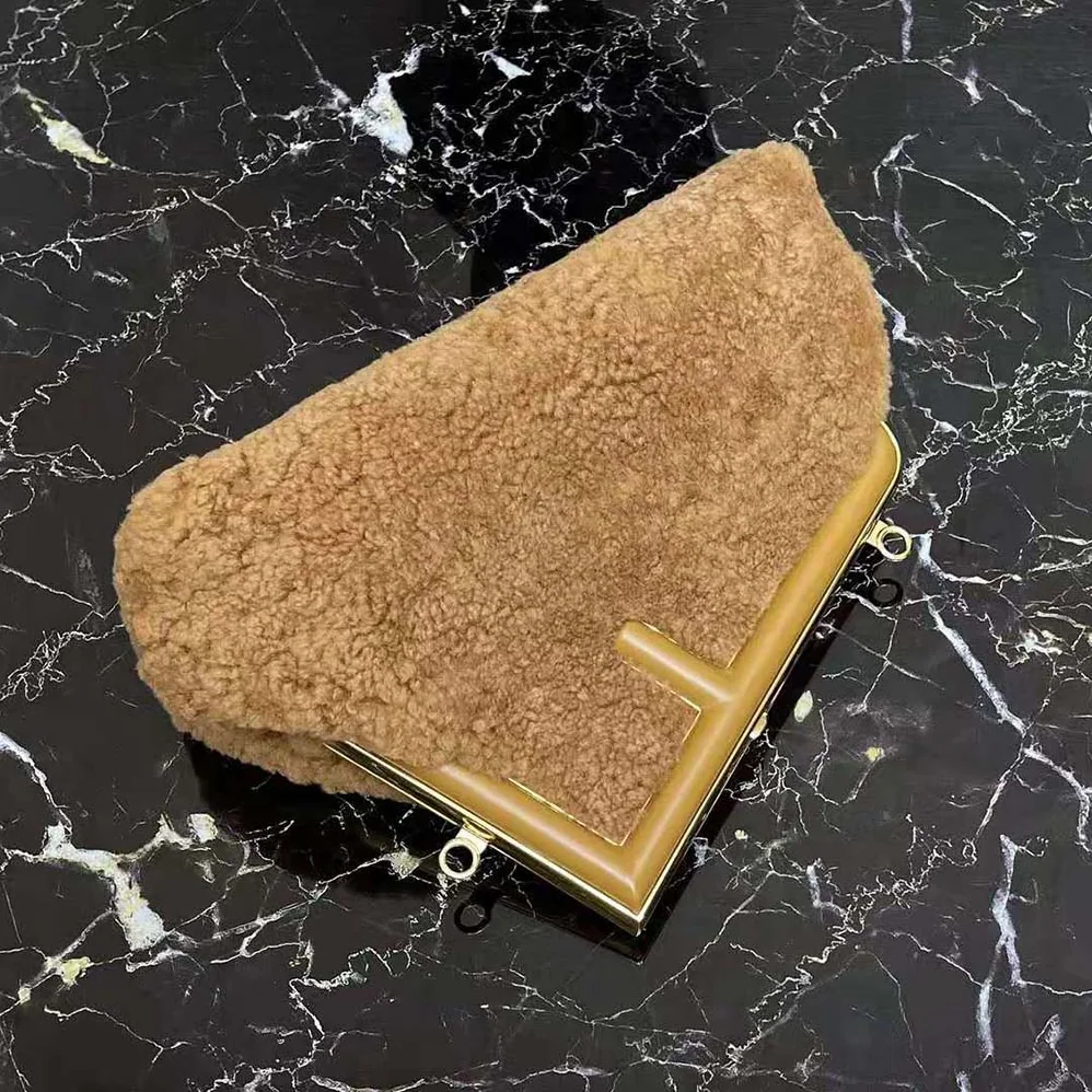 Fendi First Medium Beige Sheepskin Bag for Women Fendi First Medium Beige Sheepskin Bag for Women