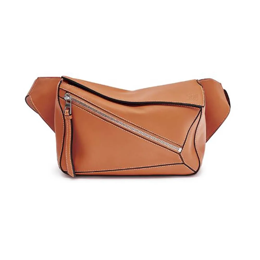 Loewe Small Puzzle Bumbag in Classic Calfskin for Unisex in Brown