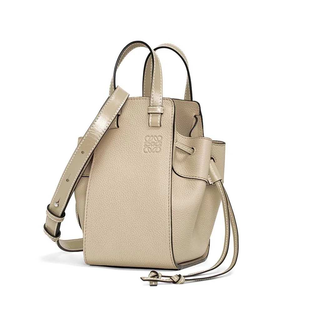 Loewe Hammock Drawstring Mini Bag for Women in Beige Loewe Hammock Drawstring Mini Bag for Women in Beige