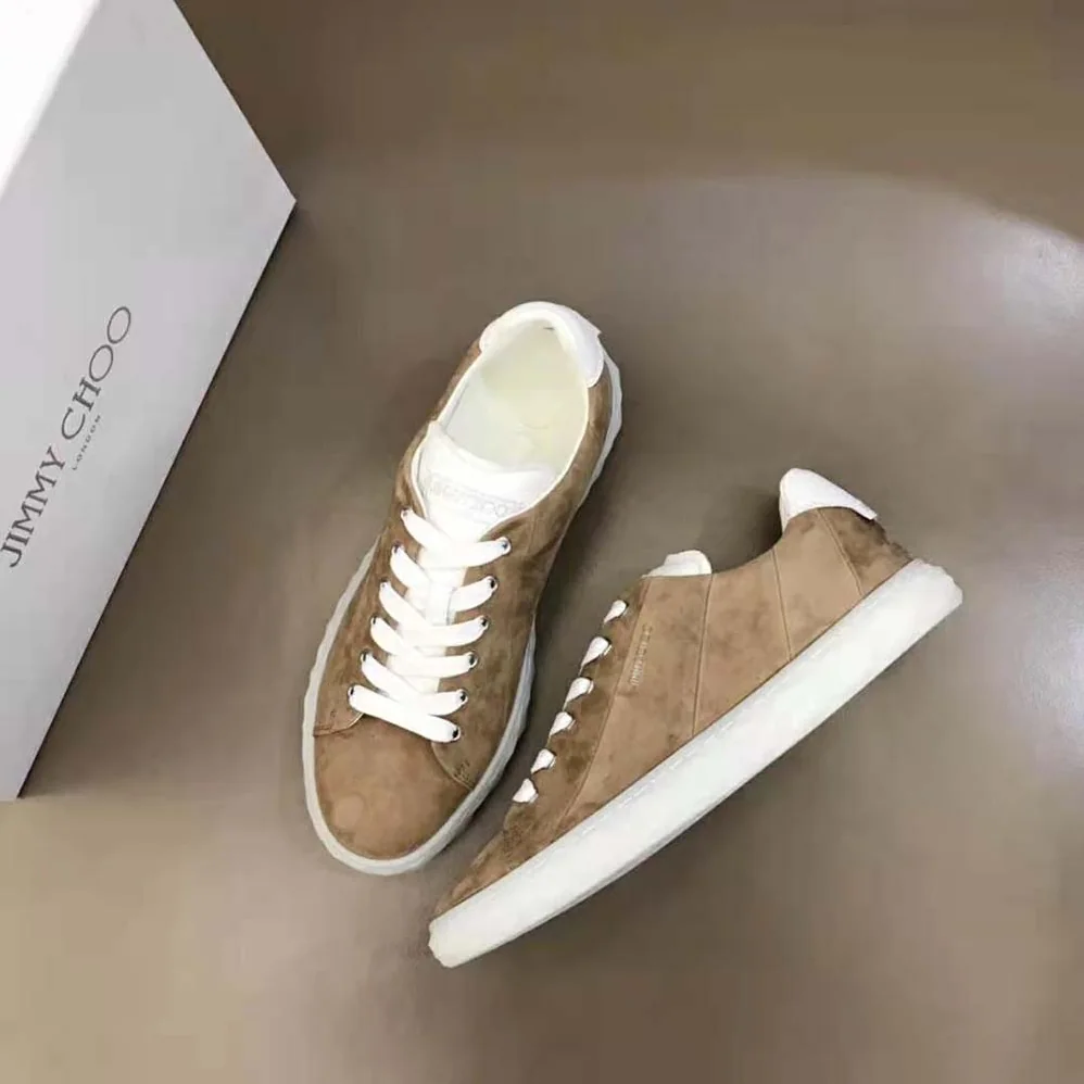 Jimmy Choo Diamond Light/F Sun Suede and Sun Nappa Low for Women in Top Trainers