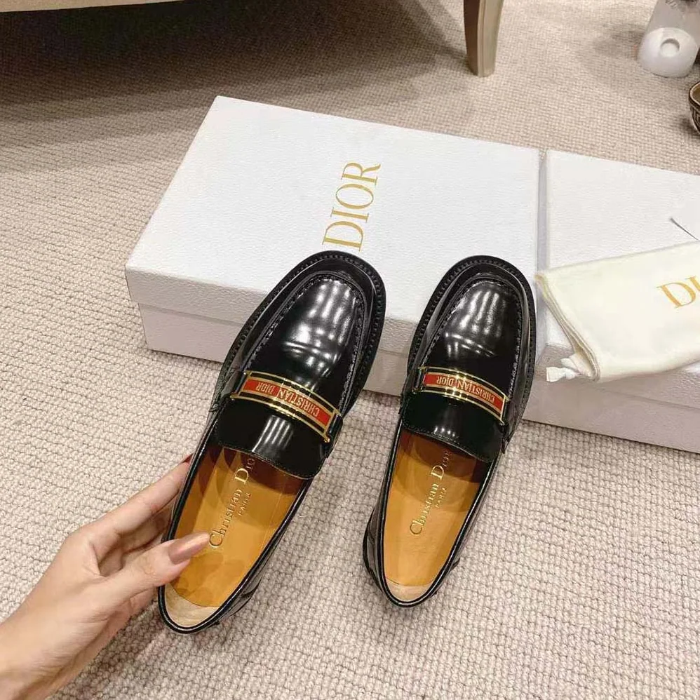 Dior Code Loafer Black Brushed Calfskin for Women