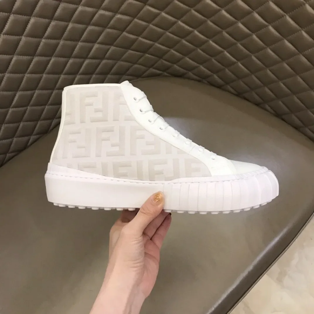 Fendi Flow High Tops Sneakers White 7E1424