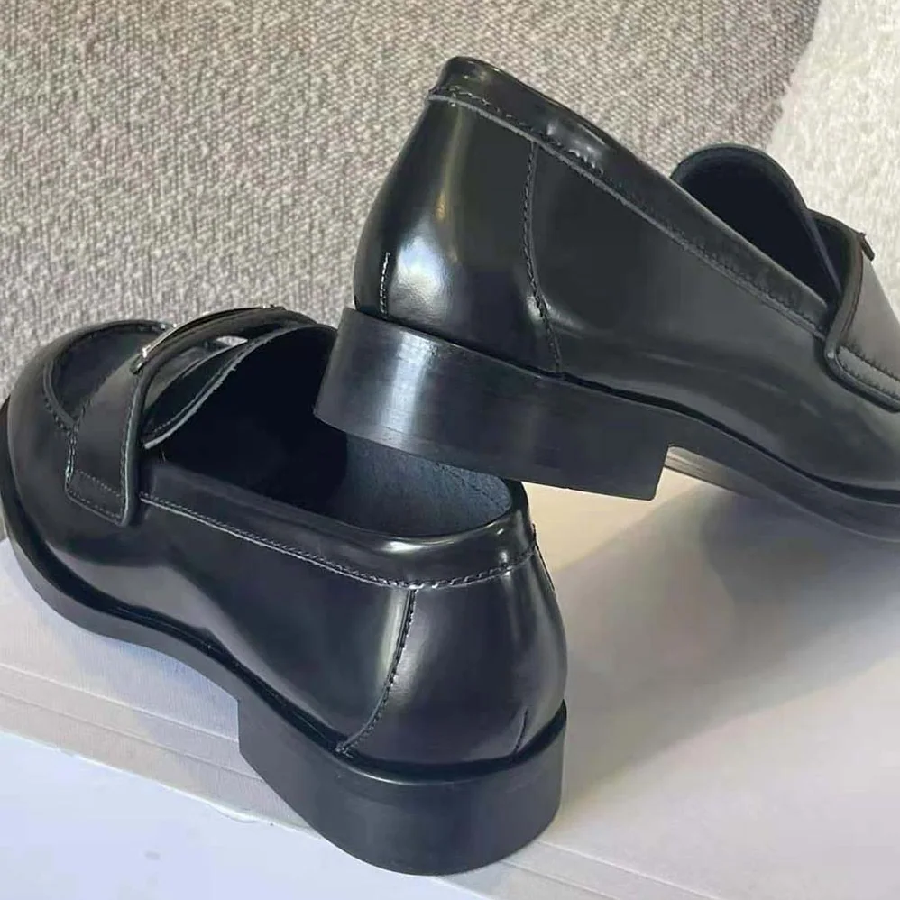 Prada Patent Leather Loafers in 25 mm Heel Height for Men in Black Prada Patent Leather Loafers in 25 mm Heel Height for Men in Black