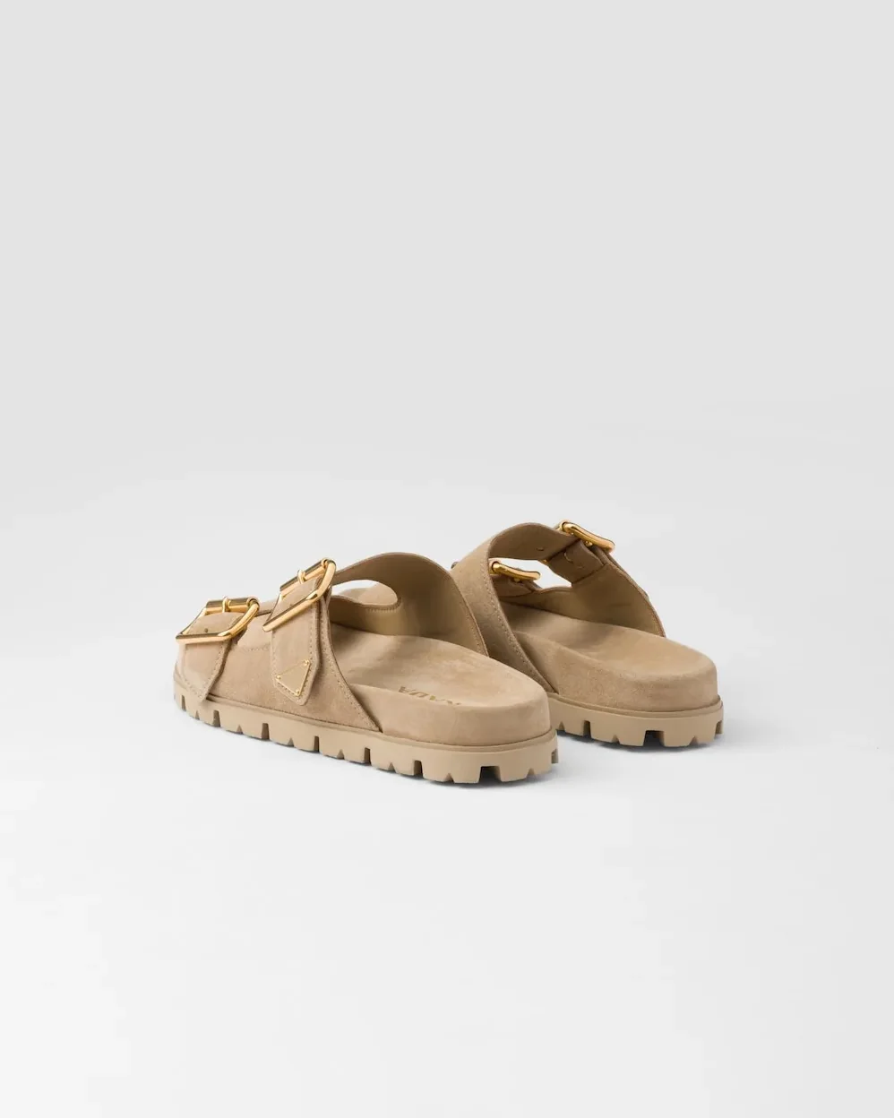 Prada Suede Strap Slides Beige 1XX692_054_F0379_F_020 Prada Suede Strap Slides Beige 1XX692_054_F0379_F_020