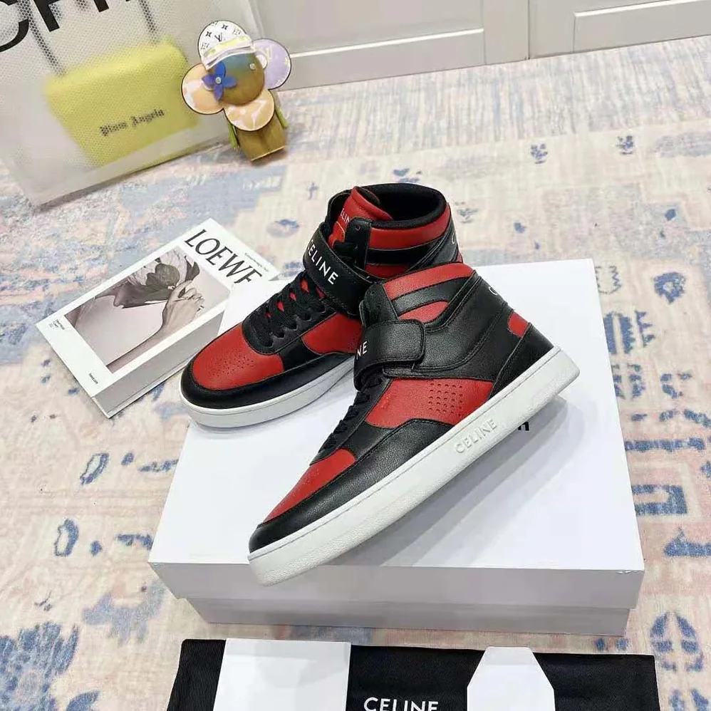 Celine CT-03 High Sneaker with Scratch in Calfskin for Men in Black Celine CT-03 High Sneaker with Scratch in Calfskin for Men in Black