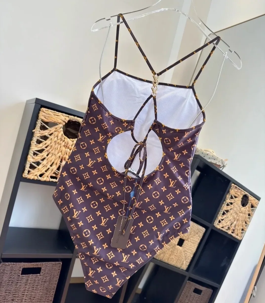Louis Vuitton Monogram One in Piece Swimsuit Brown Monogram