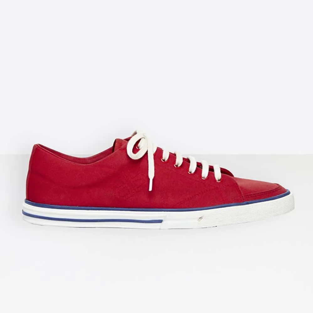 Balenciaga Shoes Match Trainers Cotton Canvas Minimalist for Men in Red Balenciaga Shoes Match Trainers Cotton Canvas Minimalist for Men in Red