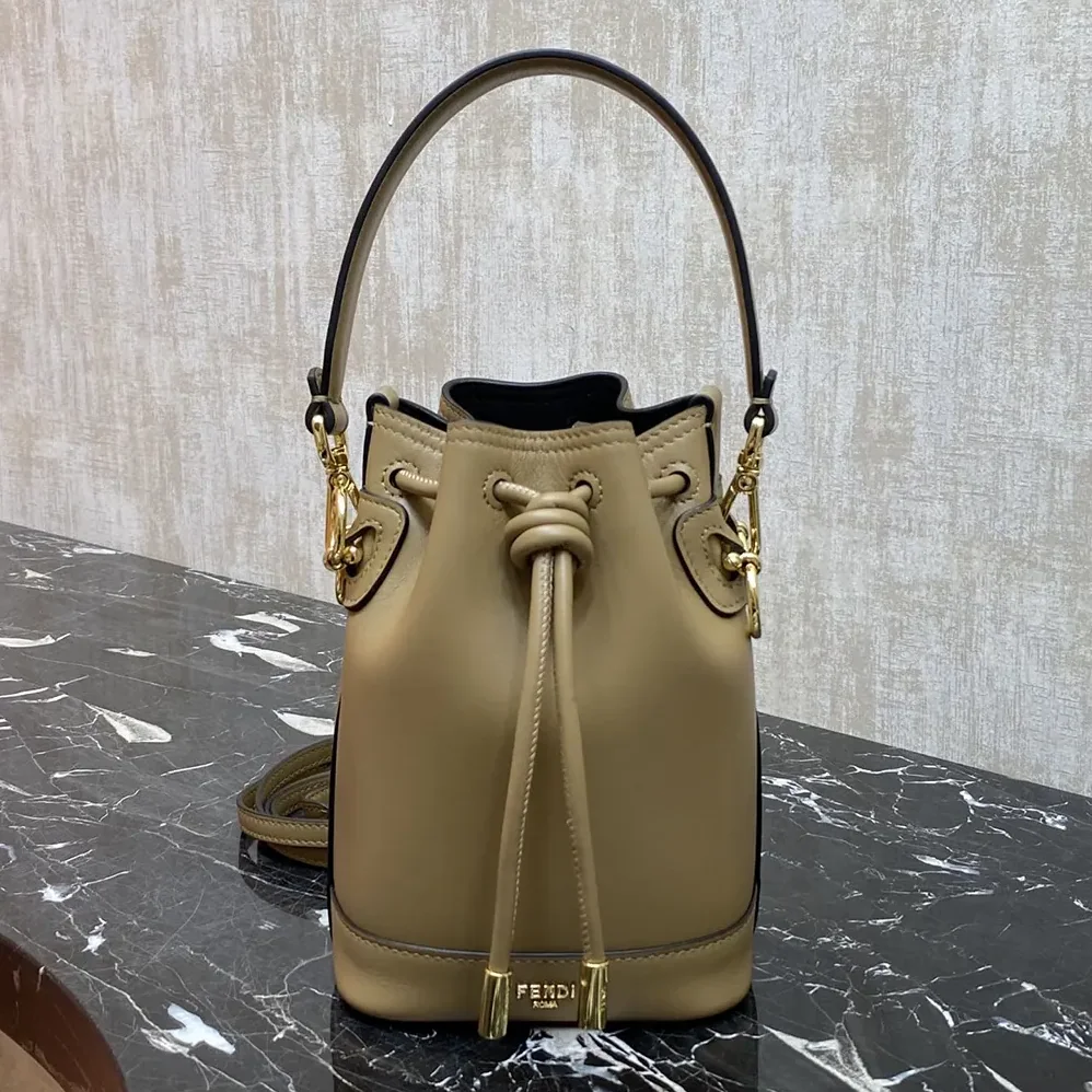 Fendi Mon Tresor Cappuccino Leather Mini for Women in bag