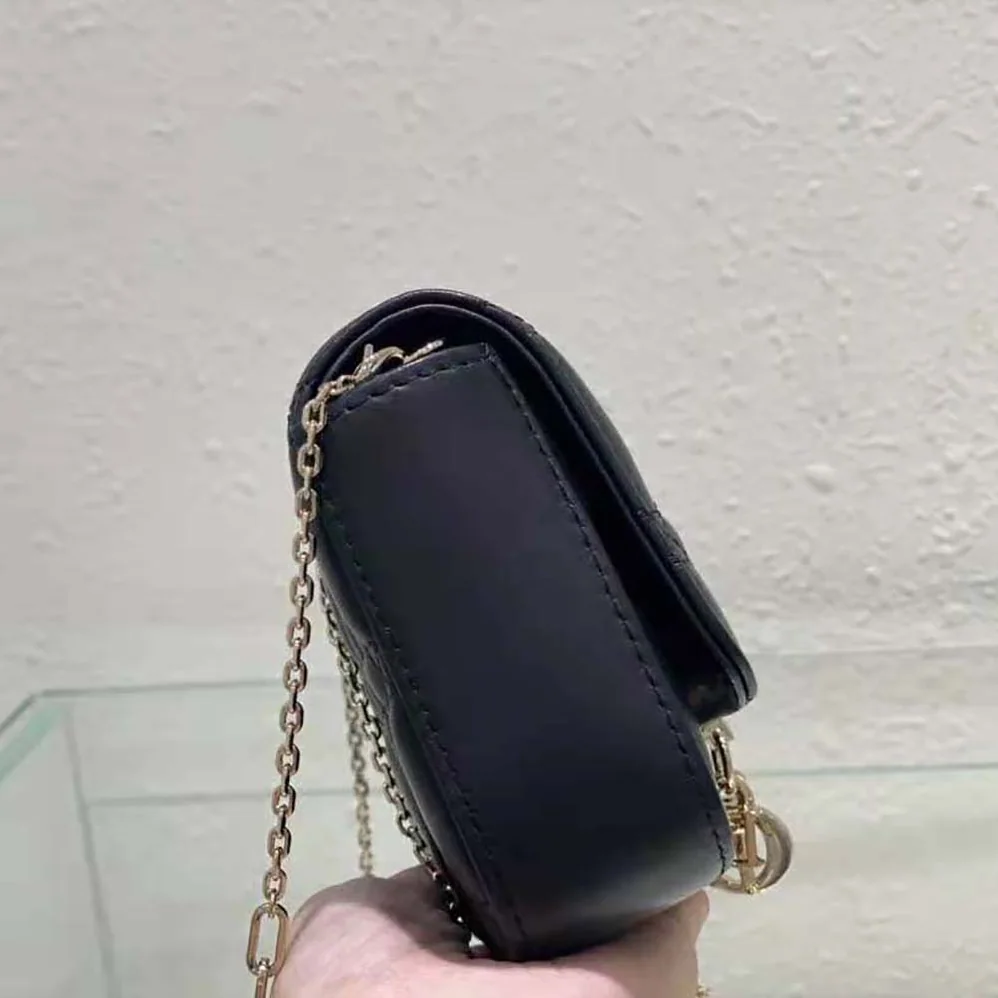 Dior Lady Dior Phone Pouch Black Cannage Lambskin for Women