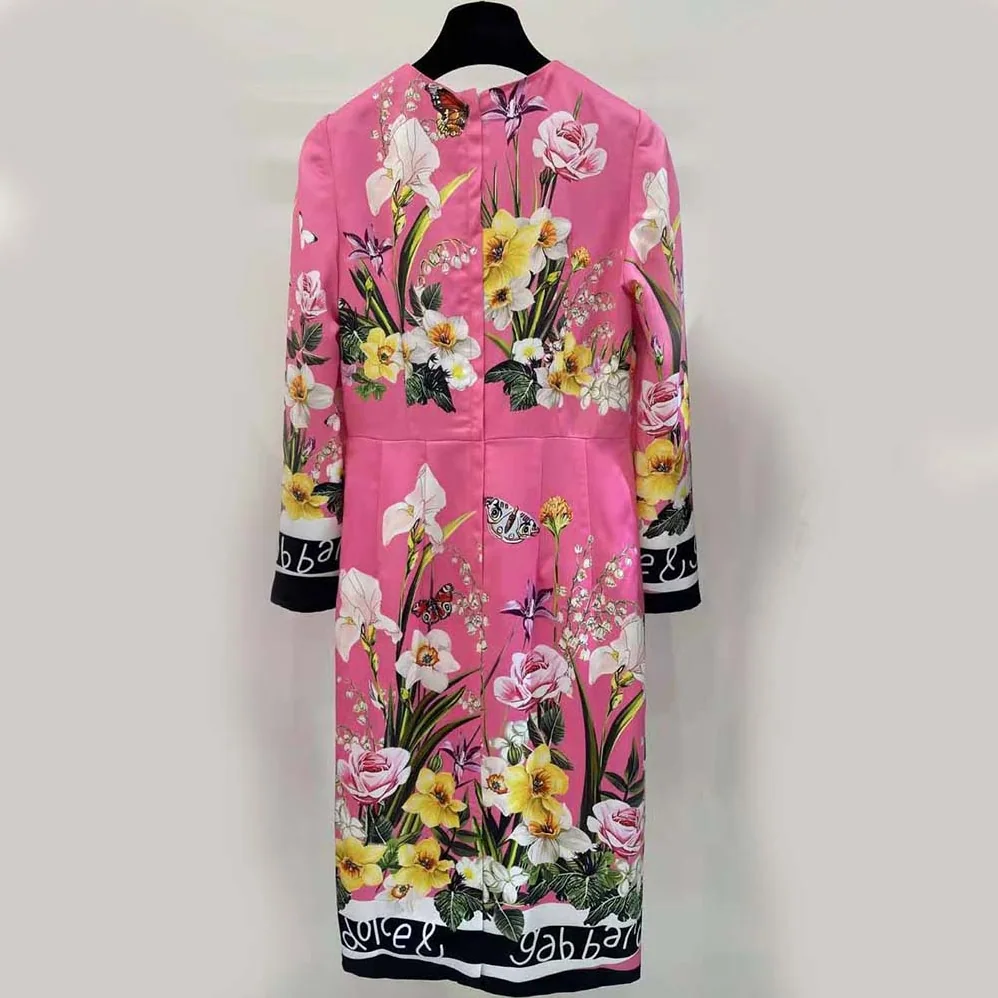Dolce Gabbana D&G Rabbit for Women in Print Charmeuse Midi Dress Dolce Gabbana D&G Rabbit for Women in Print Charmeuse Midi Dress