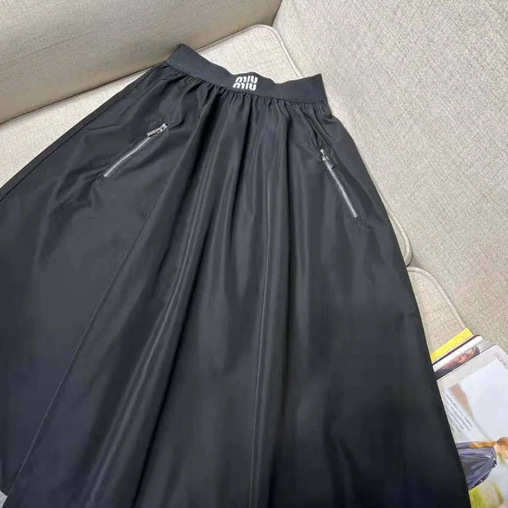 Miu Miu Full Technical Silk Skirt for Women