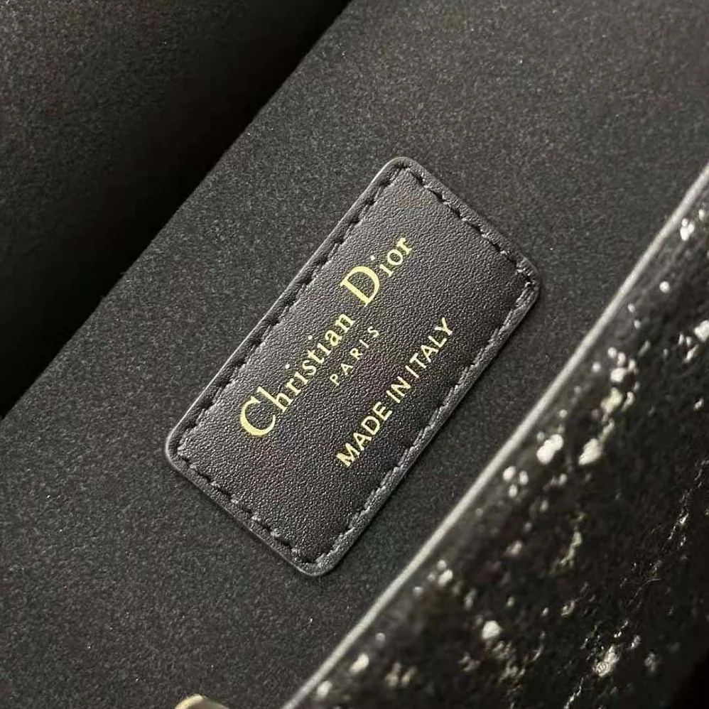 Dior Medium Lady D-Joy Bag Black Cannage Tweed for Women