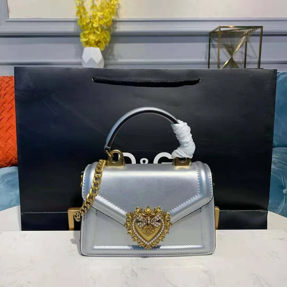 Dolce Gabbana D&G Small Devotion Bag in Mordore Nappa Leather for Women Dolce Gabbana D&G Small Devotion Bag in Mordore Nappa Leather for Women