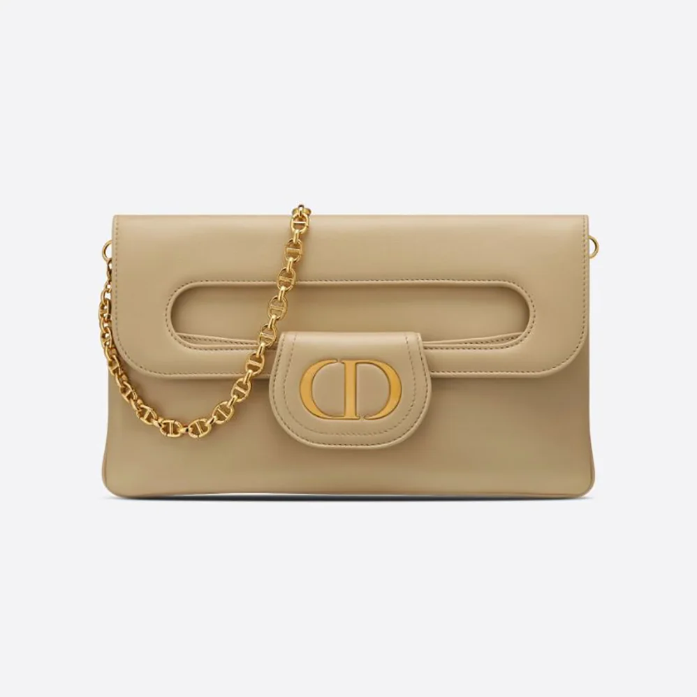 Dior Medium Diordouble Bag Smooth Calfskin for Women in Beige