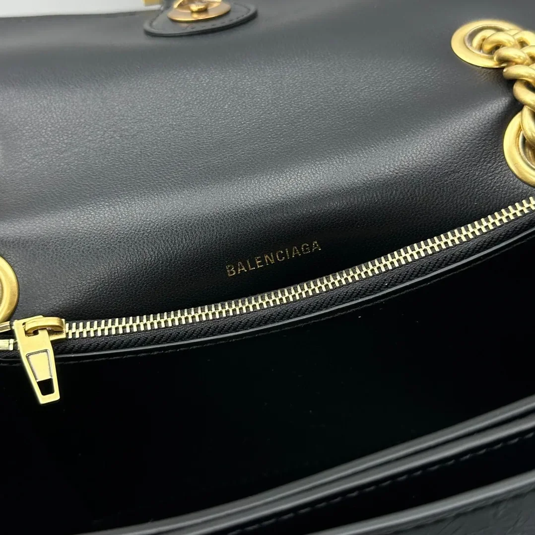 Balenciaga Crush Small Chain Bag Black / Balenciaga Crush Small Chain Bag Black /